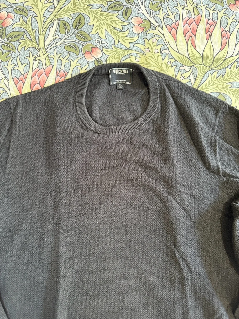 Todd Snyder Men's Charcoal Crewneck Sweater